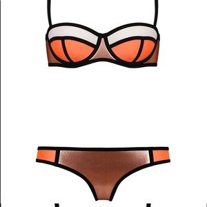 Triangl Rose gold orange bikini